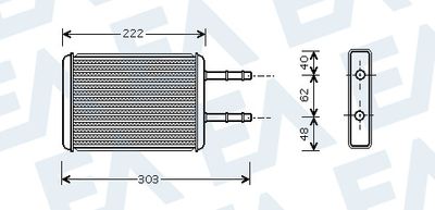 45C22033 EACLIMA Теплообменник, отопление салона