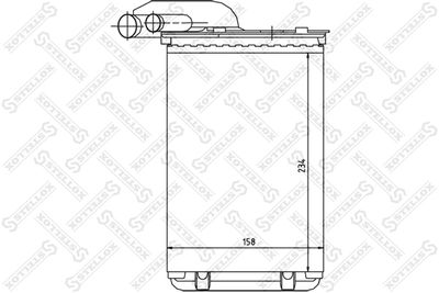 1035014SX STELLOX Теплообменник, отопление салона