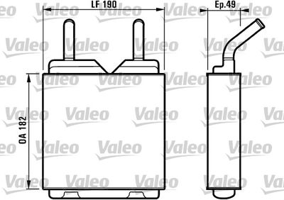 812150 VALEO Теплообменник, отопление салона