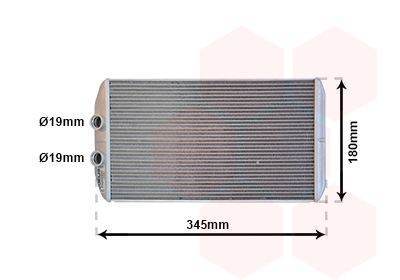 28016701 VAN WEZEL Теплообменник, отопление салона
