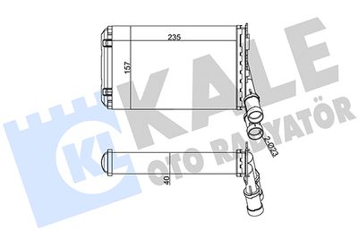 319100 KALE OTO RADYATÖR Теплообменник, отопление салона