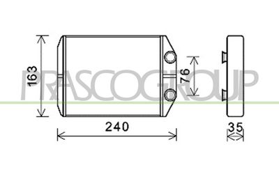 DA730H001 PRASCO Теплообменник, отопление салона