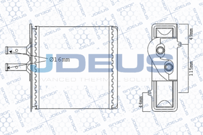 M2110300 JDEUS Теплообменник, отопление салона