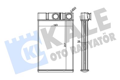 352130 KALE OTO RADYATÖR Теплообменник, отопление салона