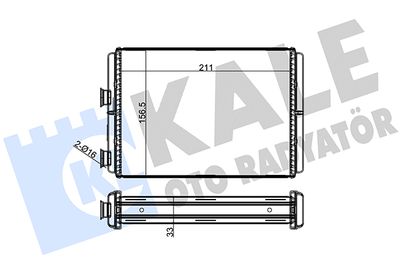 268400 KALE OTO RADYATÖR Теплообменник, отопление салона