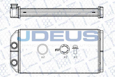 M2020200 JDEUS Теплообменник, отопление салона