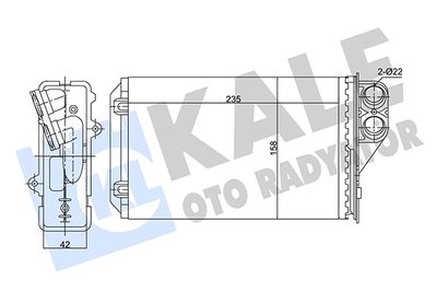 346475 KALE OTO RADYATÖR Теплообменник, отопление салона