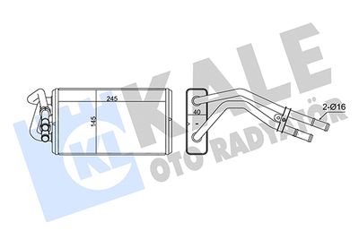 355195 KALE OTO RADYATÖR Теплообменник, отопление салона