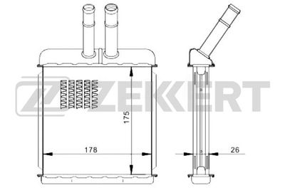 MK5038 ZEKKERT Теплообменник, отопление салона