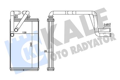 347355 KALE OTO RADYATÖR Теплообменник, отопление салона