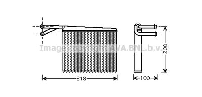 MSA6372 AVA QUALITY COOLING Теплообменник, отопление салона