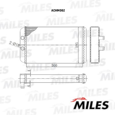 ACHM062 MILES Теплообменник, отопление салона