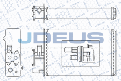 M2110520 JDEUS Теплообменник, отопление салона