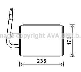 MZA6268 AVA QUALITY COOLING Теплообменник, отопление салона