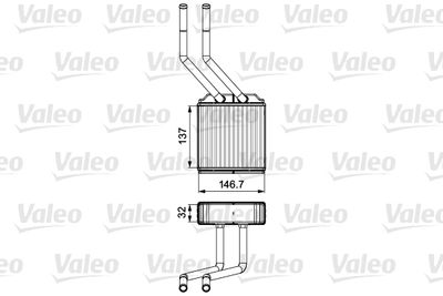 811520 VALEO Теплообменник, отопление салона