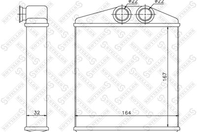 1035121SX STELLOX Теплообменник, отопление салона