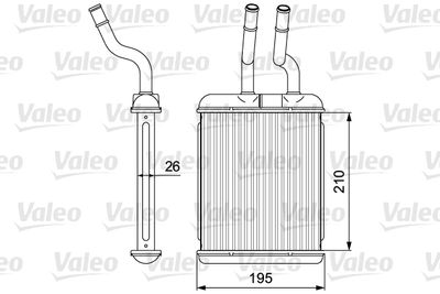 812279 VALEO Теплообменник, отопление салона