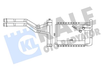 347395 KALE OTO RADYATÖR Теплообменник, отопление салона