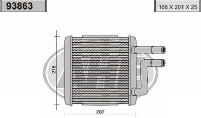 93863 AHE Теплообменник, отопление салона