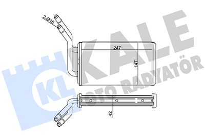 149800 KALE OTO RADYATÖR Теплообменник, отопление салона