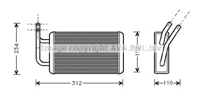FDA6215 AVA QUALITY COOLING Теплообменник, отопление салона