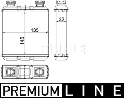 AH188000P MAHLE Теплообменник, отопление салона