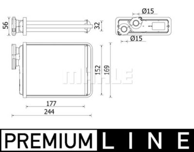 AH277000P MAHLE Теплообменник, отопление салона