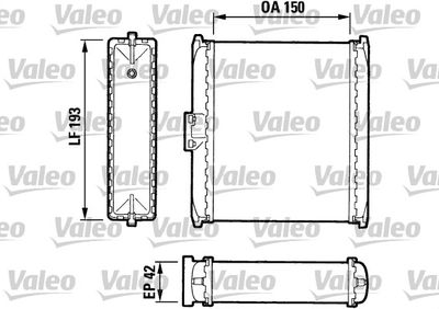 883737 VALEO Теплообменник, отопление салона