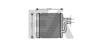 45C20002 EACLIMA Теплообменник, отопление салона