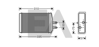 45C61001 EACLIMA Теплообменник, отопление салона