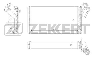 MK5068 ZEKKERT Теплообменник, отопление салона