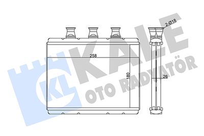 347105 KALE OTO RADYATÖR Теплообменник, отопление салона