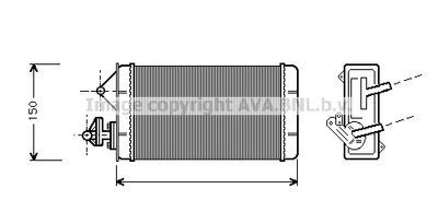 FT6087 AVA QUALITY COOLING Теплообменник, отопление салона