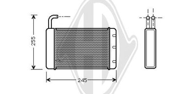 DCM1006 DIEDERICHS Теплообменник, отопление салона