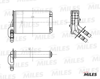 ACHM009 MILES Теплообменник, отопление салона