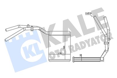 347390 KALE OTO RADYATÖR Теплообменник, отопление салона