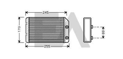 45C54025 EACLIMA Теплообменник, отопление салона