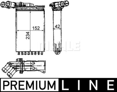 AH116000P MAHLE Теплообменник, отопление салона