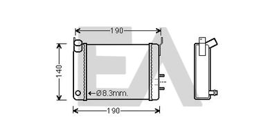 45C60006 EACLIMA Теплообменник, отопление салона