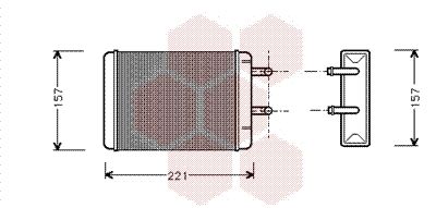 37006001 VAN WEZEL Теплообменник, отопление салона
