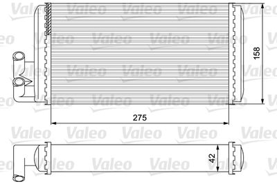 812068 VALEO Теплообменник, отопление салона