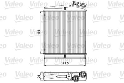 811512 VALEO Теплообменник, отопление салона