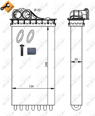 WG2162088 WILMINK GROUP Теплообменник, отопление салона