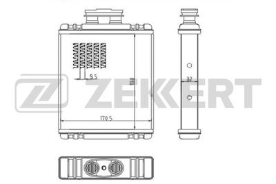 MK5136 ZEKKERT Теплообменник, отопление салона