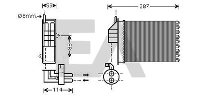 45C25021 EACLIMA Теплообменник, отопление салона