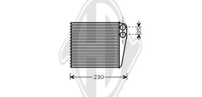 DCM1251 DIEDERICHS Теплообменник, отопление салона