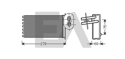 45C77012 EACLIMA Теплообменник, отопление салона