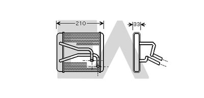 45C36011 EACLIMA Теплообменник, отопление салона