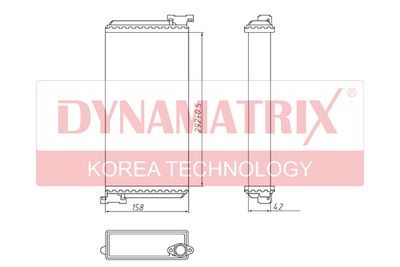 DR72002 DYNAMATRIX Теплообменник, отопление салона