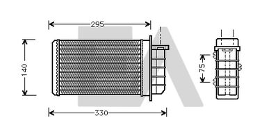 45C25017 EACLIMA Теплообменник, отопление салона